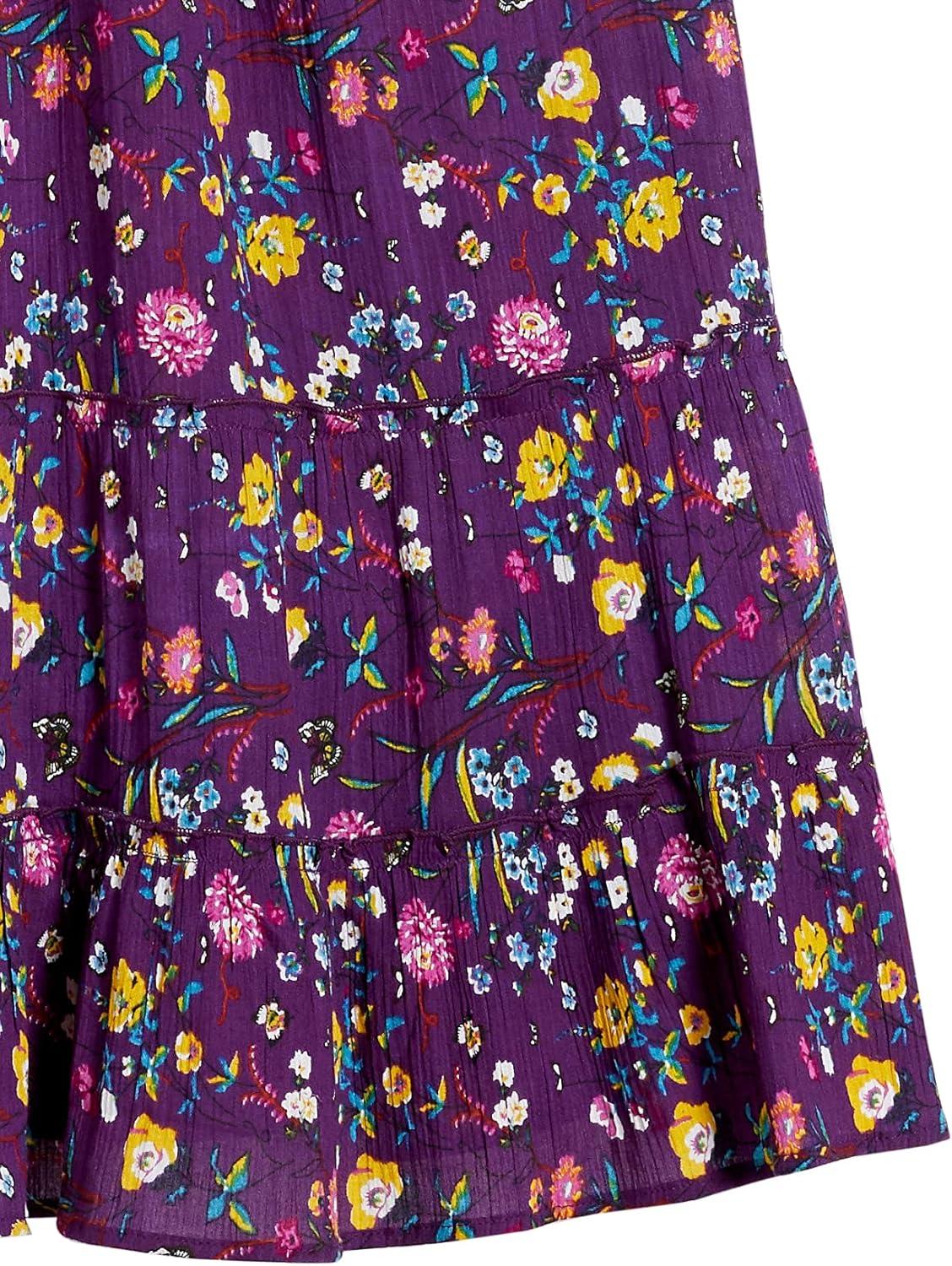 imageAnthony Richards Womens Crinkle Gauze Sun Dress 100 Cotton Sleeveless DressPurple Floral