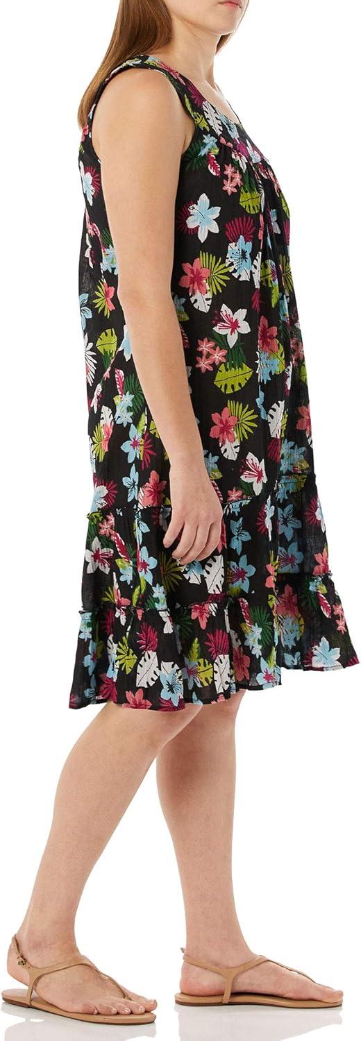imageAnthony Richards Womens Crinkle Gauze Sun Dress 100 Cotton Sleeveless DressTropical