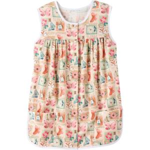AmeriMark Easy-Care Snap Front Cobbler Aprons Vest with Two Patch Pockets(Butterfly Postcards)