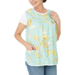 AmeriMark Easy-Care Snap Front Cobbler Aprons Vest with Two Patch Pockets(Gardening)