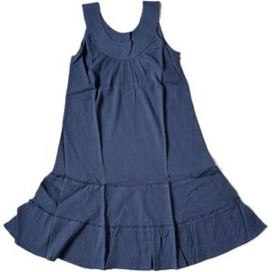 Anthony Richards Women’s Crinkle Gauze Sun Dress 100% Cotton Sleeveless Dress(New Indigo)