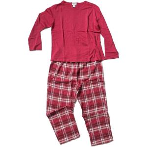AmeriMark Women’s 2-Piece Flannel Pajama Set Nightwear for Sleeping Long Sleeve Cotton Loungewear Top and PJ Pants Sleepwear(Fuschia)