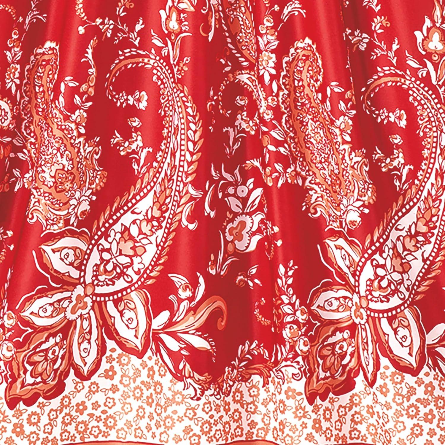 imageAmeriMark Casual Womens Patio Muumuu House Dress Loose Comfortable Short Sleeve Sun Dress Lounger Gown Sleepwear for LadiesRed Paisley