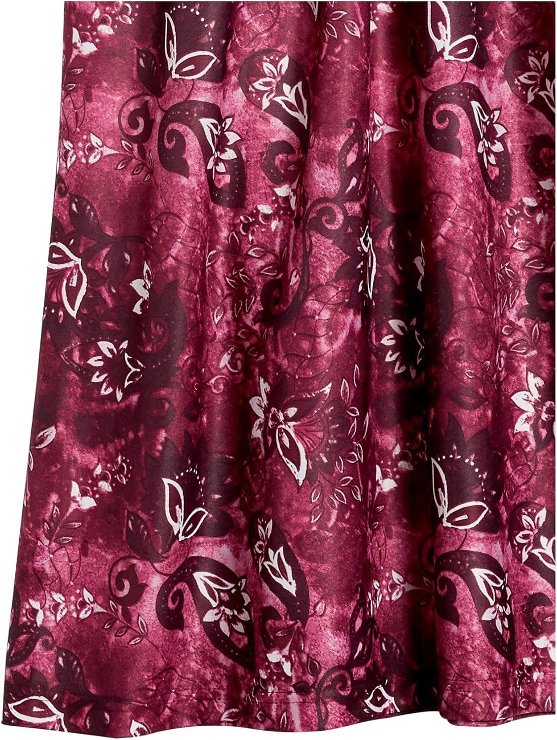 imageAmeriMark Casual Womens Patio Muumuu House Dress Loose Comfortable Short Sleeve Sun Dress Lounger Gown Sleepwear for LadiesWine Paisley