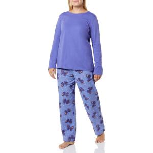 AmeriMark Women’s 2-Piece Flannel Pajama Set Nightwear for Sleeping Long Sleeve Cotton Loungewear Top and PJ Pants Sleepwear(Butterfly)