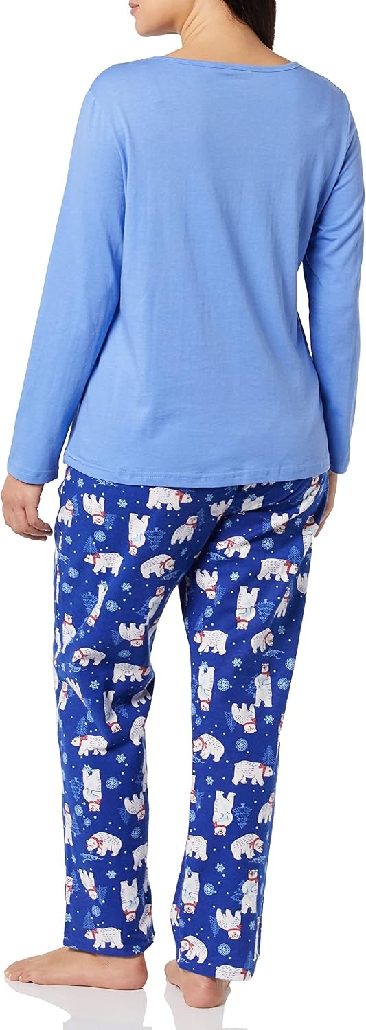 image:imageAmeriMark Womens 2Piece Flannel Pajama SetPolar Bears