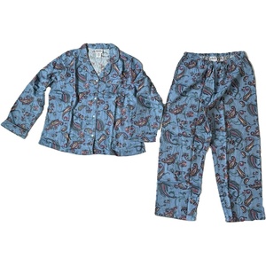 AmeriMark Cozee Corner Printed Flannel Pajama Set(Blue Paisley)